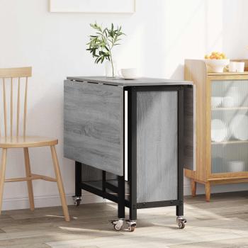 Faltbarer Esstisch mit Rollen 130 x 80 x 76,5 cm Stahl PB
