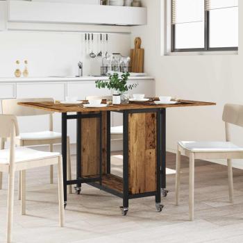 ARDEBO.de - Faltbarer Esstisch mit Rollen 130 x 80 x 76,5 cm Stahl PB