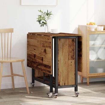 Faltbarer Esstisch mit Rollen 130 x 80 x 76,5 cm Stahl PB