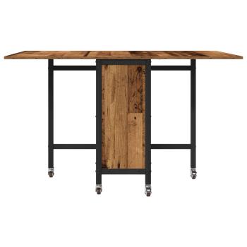 Faltbarer Esstisch mit Rollen 130 x 80 x 76,5 cm Stahl PB
