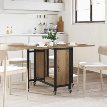 ARDEBO.de - Faltbarer Esstisch mit Rollen 130 x 80 x 76,5 cm Stahl PB