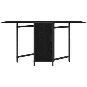 Esstisch 144 x 60 x 75 cm Holzwerkstoff Schwarz Eichen-Optik