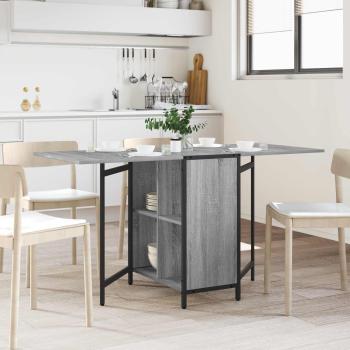 ARDEBO.de - Esstisch 144 x 60 x 75 cm Holzwerkstoff Sonoma-Grau Rechteckig