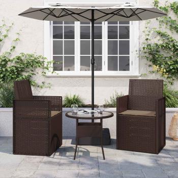 ARDEBO.de - Sitzkissen 2 stk. Polyester Taupe 47 x 36 x 2 cm