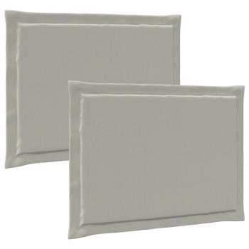 Sitzkissen 2 stk. Polyester Hellgrau 47 x 36 x 2 cm