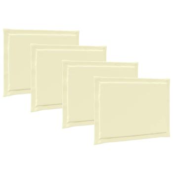 Sitzkissen 4 stk. Polyester Creme 47 x 36 x 2 cm