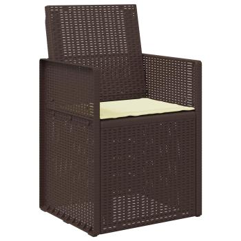 Sitzkissen 4 stk. Polyester Creme 47 x 36 x 2 cm
