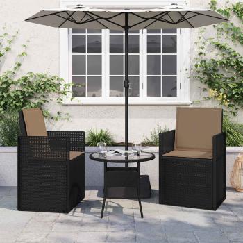 ARDEBO.de - Sitz- und Rückenkissen Polyester Taupe 47 x 45 x 2 cm