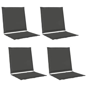 Sitz- und Rückenkissen Polyester Anthrazit 47 x 45 x 2 cm