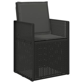 Sitz- und Rückenkissen Polyester Anthrazit 47 x 45 x 2 cm