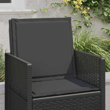 Sitz- und Rückenkissen Polyester Anthrazit 47 x 45 x 2 cm