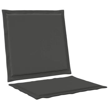 Sitz- und Rückenkissen Polyester Anthrazit 47 x 45 x 2 cm