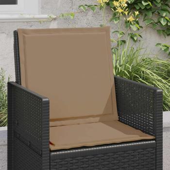 Sitz- und Rückenkissen Polyester Taupe 47 x 45 x 2 cm