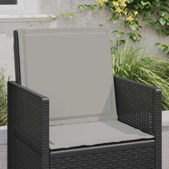 Sitz- und Rückenkissen Polyester Hellgrau 47 x 45 x 2 cm
