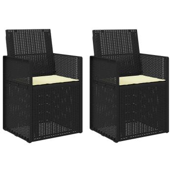 Garten Esszimmerstühle 2 stk. Anthrazit und Creme PP