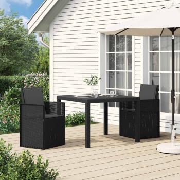 ARDEBO.de - Garten Esszimmerstühle 2 stk. Anthrazit PP