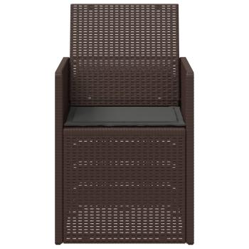 Garten Esszimmerst?hle 2 stk. Braun und Anthrazit PP