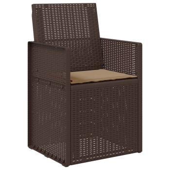 Garten Esszimmerstühle 2 stk. Braun und Taupe PP