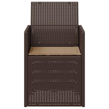 Garten Esszimmerstühle 2 stk. Braun und Taupe PP
