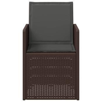 Garten Esszimmerstühle 2 stk. Braun und Anthrazit PP