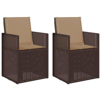 Garten Esszimmerst?hle 2 stk. Braun und Taupe PP