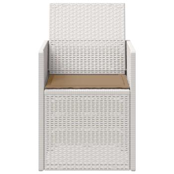 Garten Esszimmerstühle 2 stk. Weiß und Taupe PP