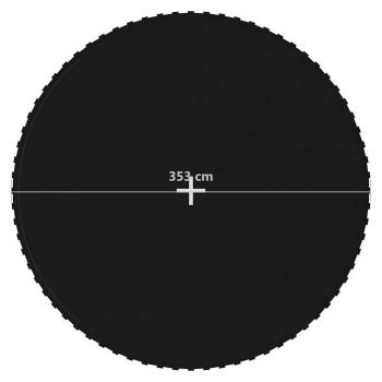 Sprungtuch Schwarz für 3,96 m Runde Trampoline