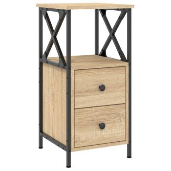 Nachttische 2 Stk. Sonoma-Eiche 34x35,5x70 cm Holzwerkstoff