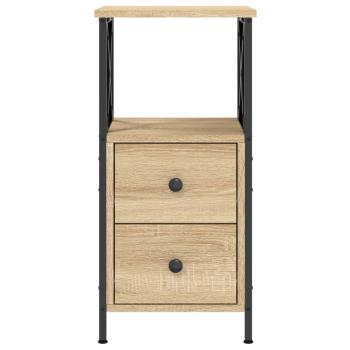 Nachttische 2 Stk. Sonoma-Eiche 34x35,5x70 cm Holzwerkstoff