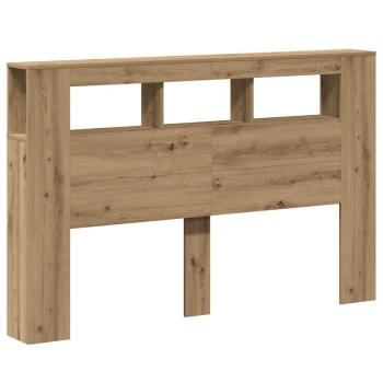 LED-Kopfteil Artisan-Eiche 160x18,5x103,5 cm Holzwerkstoff