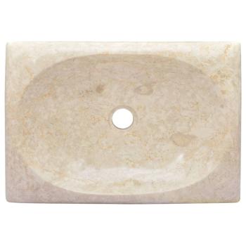 Waschbecken Creme 50x35x10 cm Marmor