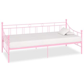 ARDEBO.de - Tagesbett-Rahmen Rosa Metall 90×200 cm