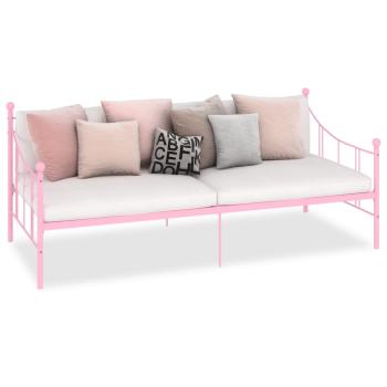Tagesbett-Rahmen Rosa Metall 90×200 cm