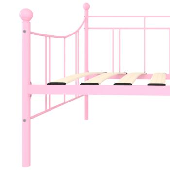 Tagesbett-Rahmen Rosa Metall 90×200 cm
