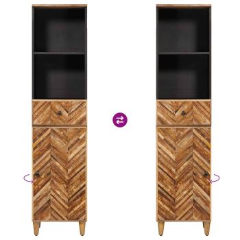 Badezimmerschrank-Set mit Schubladen 3 pcs Massivholz Mango