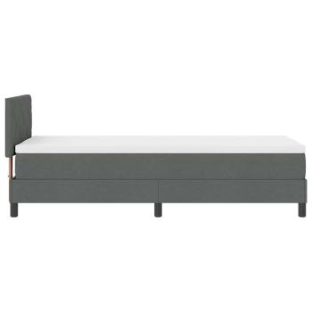 Boxspringbett mit Kopfteil Dunkelgrau 80 x 200 cm Stoff