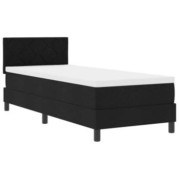 Boxspringbett mit Kopfteil Schwarz 80 x 200 cm Stoff