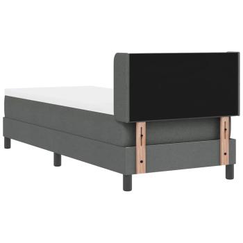 Boxspringbett mit Kopfteil Dunkelgrau 200 x 80 cm Stoff