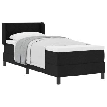 Boxspringbett mit Kopfteil Schwarz 200 x 80 cm Stoff