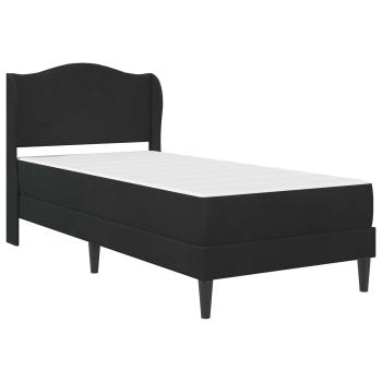 Bettrahmen mit Kopfteil Schwarz 90 x 190 cm Samt