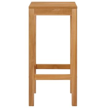 Barhocker 4 Stk. Natur Massivholz Teak