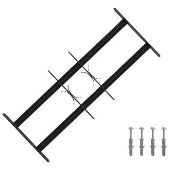 ARDEBO.de - Sicherheitsgitter für Fenster mit 2 Querstangen 3 stk. 43-74 cm