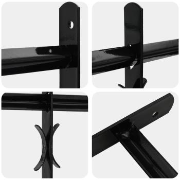 Sicherheitsgitter für Fenster mit 2 Querstangen 3 stk. 43-74 cm