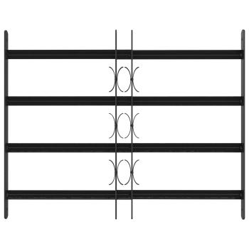 Sicherheitsgitter für Fenster mit 4 Querstangen 3 stk. 43-74 cm