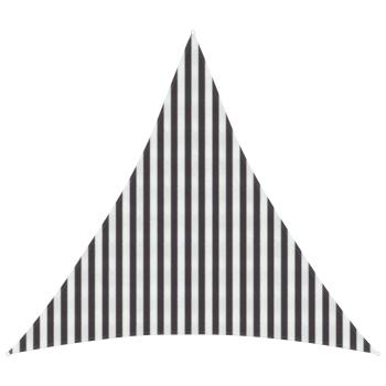 ARDEBO.de - Sonnensegel 4 x 4 x 4 m HDPE Dreieckig Anthrazit und Weiß