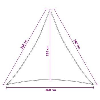 Sonnensegel Blau und Weiß 3,6 x 3,6 x 3,6 m HDPE