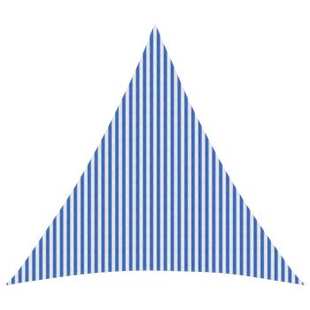 ARDEBO.de - Sonnensegel 6 x 6 x 6 m HDPE Dreieckig Blau und Weiß