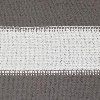 Sonnensegel Hellgrau und Weiß 2,5 x 2,5 x 3,5 m HDPE