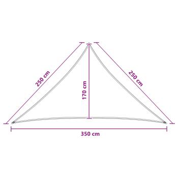 Sonnensegel Hellgrau und Weiß 2,5 x 2,5 x 3,5 m HDPE