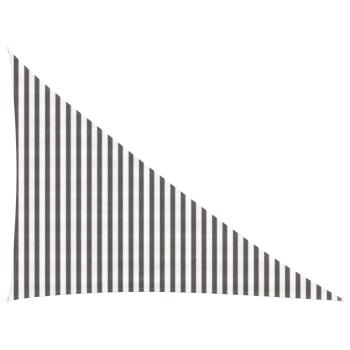 ARDEBO.de - Sonnensegel 3 x 4 x 5 m HDPE Dreieckig Hellgrau und Weiß